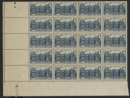 N° 760 10 Fr Bleu LUXEMBOURG Panneau De 20 Ex Neufs ** MNH + Coin Daté 9/1/47 - Full Sheets