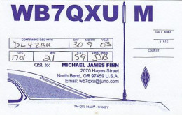 AK 212280 QSL - USA - Oregon - North Bend - Radio Amatoriale