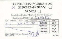 AK 212281 QSL - USA - Arkansas - Boone County - Radio Amateur