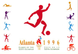 USA 1996, Atlanta Olympic Games / Official Soccer Postcard / J.O. D'Atlanta / Carte Postale Officielle / Football - Jeux Olympiques