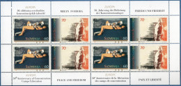 Slovenia 1995 50 Year Liberation Of Concentration Camps Bloc Issue MNH Peace And Freedom, Graphics Rusi Spanzel, Cept - WW2