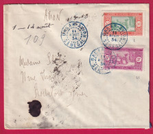 DAKAR AVION SENEGAL EN BLEU 1934 POUR ROCHEFORT SUR MER LETTRE - Cartas & Documentos