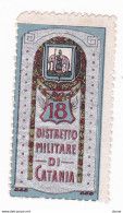 Vignette Militaire Delandre - Italie - 18ème District Di Catania - Vignette Militari