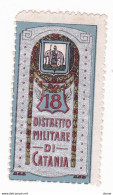 Vignette Militaire Delandre - Italie - 18ème District Di Catania - Military Heritage