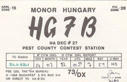 AK 212292 QSL - Hungary - Monor - Radio Amateur