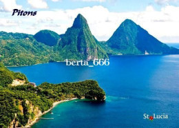Saint Lucia Island Pitons UNESCO New Postcard - St. Lucia