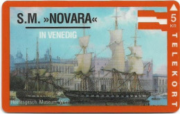 Denmark - KTAS - Ships (Red) - Austria - Novara - TDKP040 - 11.1993, 5kr, 3.500ex, Used - Dinamarca