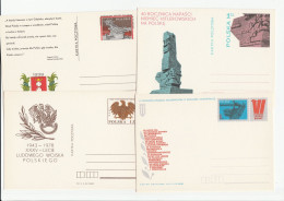 Collection Poland WWII Anniv POSTAL STATIONERY CARDS 1978 - 1979  Stamps Cover - WW2