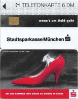Germany - Sparkasse Shoe (Overpint 'Stadtsparkasse München') - O 1782 - 10.1995, 6DM, Used - O-Series : Séries Client