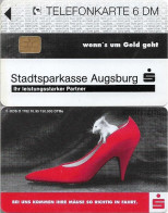 Germany - Sparkasse Shoe (Overpint 'Stadtsparkasse Augsburg') - O 1782 - 10.1995, 6DM, Used - O-Series : Series Clientes Excluidos Servicio De Colección