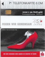 Germany - Sparkasse Shoe (Overpint 'Kreissparkasse Herford') - O 1782 - 10.1995, 6DM, Used - O-Series : Séries Client