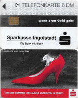 Germany - Sparkasse Shoe (Overpint 'Sparkasse Ingolstadt') - O 1782 - 10.1995, 6DM, Used - O-Series : Séries Client