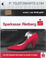 Germany - Sparkasse Shoe (Overpint 'Sparkasse Rietberg') - O 1782 - 10.1995, 6DM, Used - O-Serie : Serie Clienti Esclusi Dal Servizio Delle Collezioni