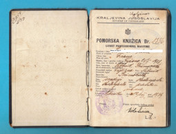 CROATIA Ex YUGOSLAVIA SEAMAN'S BOOK (1939) Tijesno Island Murter * Livret Professionnel Maritime Libretto Di Navigazione - Otros & Sin Clasificación