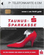 Germany - Sparkasse Shoe (Overpint 'Taunus-Sparkasse') - O 1782 - 10.1995, 6DM, Used - O-Series : Séries Client