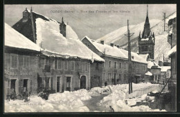 CPA Corps, Rue Des Fossés Et Les Hôtels  - Corps
