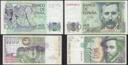 Spanien - Spain  Je 1000 Pesetas 1979 + 1992 Pick 158 + 163 F/VF   (13533 - Andere & Zonder Classificatie