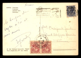 CARTE D'ITALIE TAXEE AVEC 2 TIMBRES TAXE DE 10 F - VOYAGE LE 31.09.1959 ET TAXEE LE 10.09.1959 - Tunisia (1956-...)