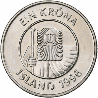 Islande, Krona, 1996, Nickel, SPL, KM:27A - Iceland