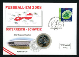 Österreich 2008 Numisbrief 5 € Fußball EM Klagenfurt Unzirkuliert (Num130 - Oostenrijk