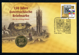 Österreich 2000 Numisbrief Mit 20 Schilling 150 J. österr. Briefmarke ST (Num135 - Sin Clasificación