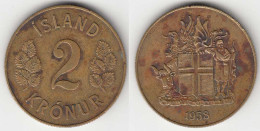 Iceland - Island 2 Kronur Münze 1958    (31698 - Islandia