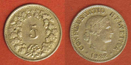 Schweiz - Switzerland 5 Rappen Münze 1922   (566 - Autres & Non Classés