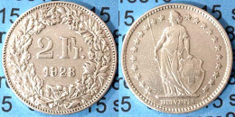 Schweiz - Switzerland - 2 Franken Silber-Münze 1928   (597 - Autres & Non Classés