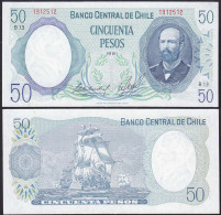 CHILE - 50 Pesos Banknote 1981 Pick 151b UNC (1) B14    (d156 - Altri – America