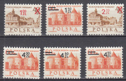 1972 Polen - Poland 700 J. Warschau Freim. M. Aufdruck Mi. 2195-2200 **  (70414 - Autres & Non Classés