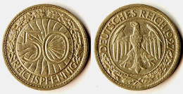 50 Reichpfennig 1927 A Deutsches Reich Weimar - Jäger 324   (r1118 - 50 Renten- & 50 Reichspfennig