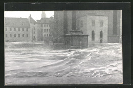 AK Hochwasser, Nürnberg Am Obstmarkt Am 05.02.1909  - Überschwemmungen