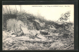 AK Hochwasser, Inondations, Le Village De Lorroy Detruit, Une Rue  - Inondazioni