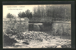 AK Hochwasser, Innodations, Lorroy, Le Pont Du Loing Detruit  - Überschwemmungen