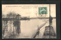 AK Hochwasser, Inondations De Janvier 1910, Champ De Courses, La Piste, Maison-Laffitte  - Überschwemmungen