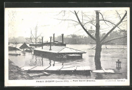 AK Hochwasser, Paris Inonde, Janvier 1910, Port Saint-Nicolas  - Inondazioni