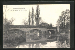 CPA L`Isle-sur-Serein, Vue Du Pont Sur La Riviere, Auf Dem Fluss Unter Der Pont  - L'Isle Sur Serein