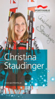 Autogrammkarte AK Ski Alpin Freestyle Skicross Christina Staudinger Großraming Österreich Austria Autriche ÖSV Olympia - Handtekening