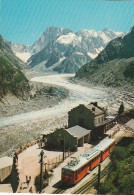 CPM -  Le Train De Montenvers Devant La Mer De Glace.. - Estaciones Con Trenes