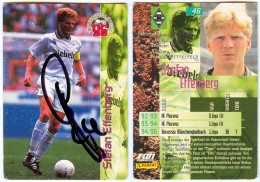 Fußball-Autogramm Panini Stefan Effe Effenberg Borussia Mönchengladbach 1996 FC Bayern München AC Fiorentina Wolfsburg - Autografi