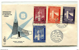 Vaticano FDC Venetia 1958 Bruxelles  Non Viaggiata - FDC