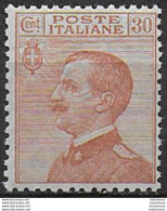 1922 Italia VE III 30c. Bruno Arancio MNH Sassone N. 127 - Autres & Non Classés