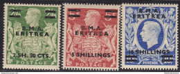 1951 ERITREA Occ. Inglese, N° 11/13  3 Alti Valori   MNH/** - Other & Unclassified
