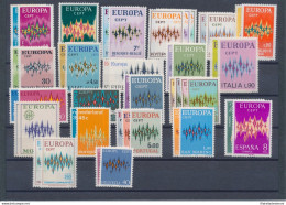 1972 EUROPA CEPT , Annata Completa , Francobolli Nuovi , 22 Paesi 46 Valori MNH* - Años Completos