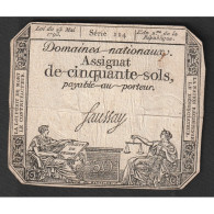 ASSIGNAT DE 50 SOLS - 23/05/1793 - DOMAINES NATIONAUX - SERIE 114 - TTB - Assignats