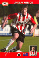 Fußball-Autogrammkarte AK Lindsay Wilson PSV Eindhoven 02-03 FC Volendam Helmond Sport Kilmarnock FFA Australia Sydney - Autographes