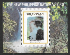 SD)1995 PHILIPPINES FAUNA, ADOPTION OF THE PHILIPPINE EAGLE AS NATIONAL BIRD, SOUVENIR SHEET, MNH - Philippines