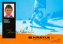 Autogrammkarte Kästle-AK Ski Alpin Hubert Strolz Warth In Vorarlberg Österreich Austria Autriche ÖSV Olympiasieger 1988 - Autografi