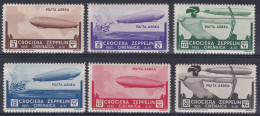 1933 Cirenaica, Posta Aerea N. 12/17 - Zeppelin 6 Valori - MNH** - Cirenaica