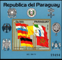 Paraguay 1973 State Visit Of Stroessner To Europe And Morocco Souvenir Sheet Unmounted Mint. - Paraguay